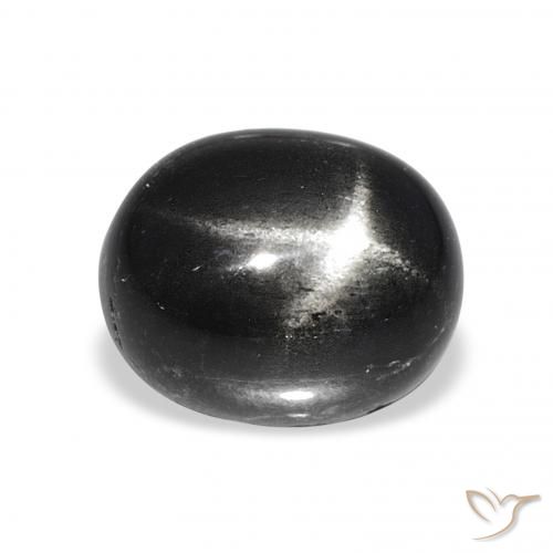 7.08ct Schwarz Sterndiopsid, Oval, Lichtundurchlässig
