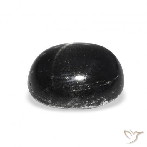 9,17 ctw natürlicher Schwarz Sterndiopsid, Oval, Lichtundurchlässig
