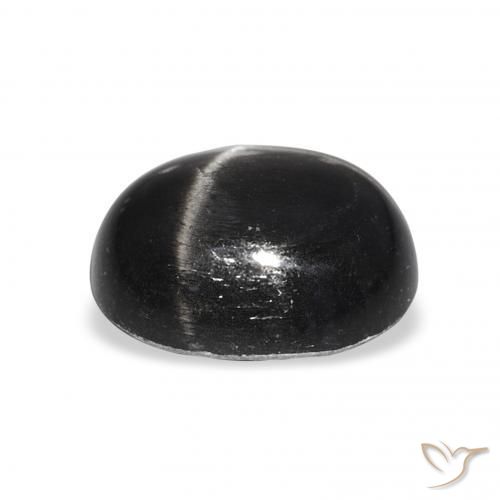 9,17 ctw natürlicher Schwarz Sterndiopsid, Oval, Lichtundurchlässig
