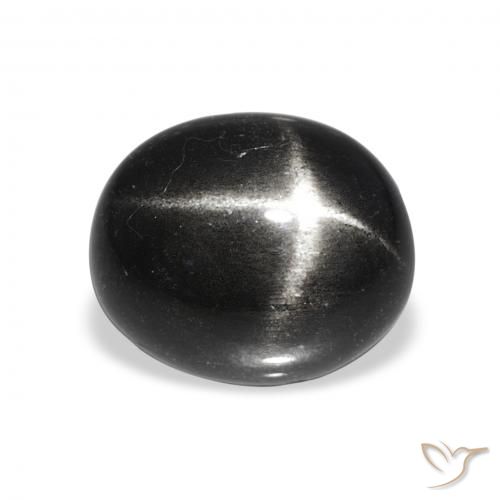 5.49ct Schwarz Sterndiopsid, Oval, Lichtundurchlässig