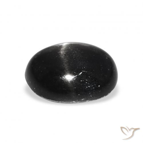 9,17 ctw natürlicher Schwarz Sterndiopsid, Oval, Lichtundurchlässig