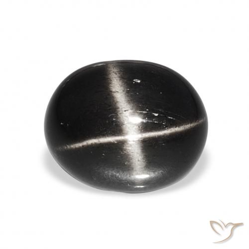7.15ct Schwarz Sterndiopsid, Oval, Lichtundurchlässig
