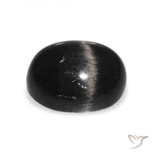 9,17 ctw natürlicher Schwarz Sterndiopsid, Oval, Lichtundurchlässig