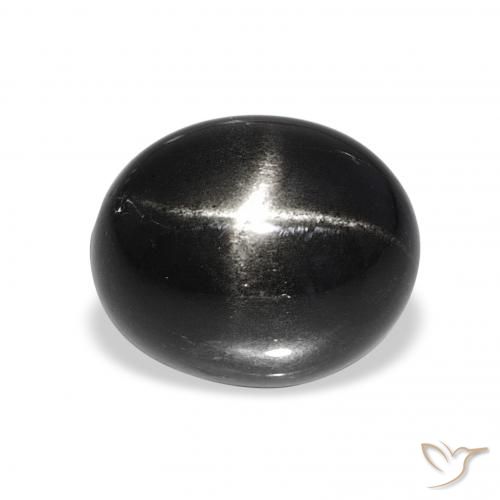 7.64ct Schwarz Sterndiopsid, Oval, Lichtundurchlässig