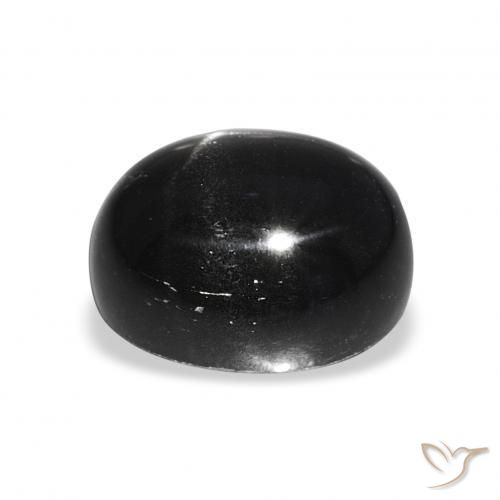 9,17 ctw natürlicher Schwarz Sterndiopsid, Oval, Lichtundurchlässig