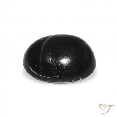 9,17 ctw natürlicher Schwarz Sterndiopsid, Oval, Lichtundurchlässig
