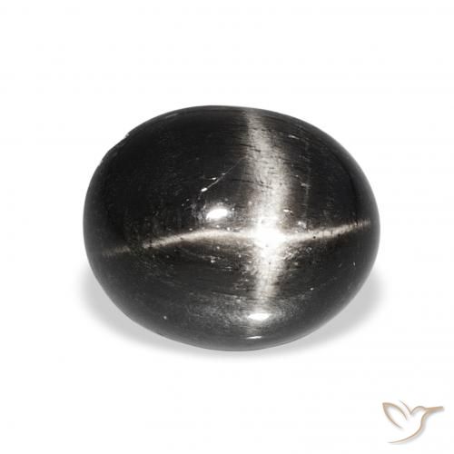 6.01ct Schwarz Sterndiopsid, Oval, Lichtundurchlässig