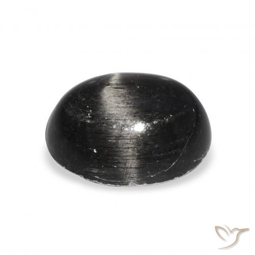 9,17 ctw natürlicher Schwarz Sterndiopsid, Oval, Lichtundurchlässig
