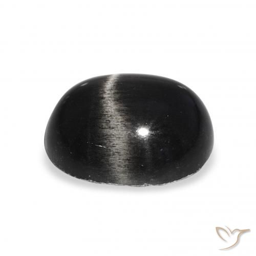 9,17 ctw natürlicher Schwarz Sterndiopsid, Oval, Lichtundurchlässig