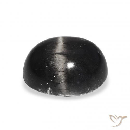 9,17 ctw natürlicher Schwarz Sterndiopsid, Oval, Lichtundurchlässig