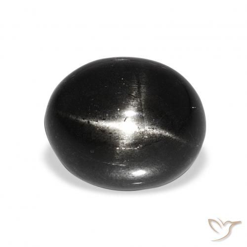 6.48ct Schwarz Sterndiopsid, Oval, Lichtundurchlässig