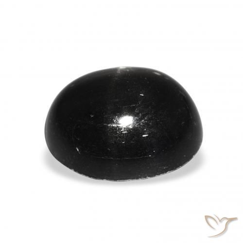 9,17 ctw natürlicher Schwarz Sterndiopsid, Oval, Lichtundurchlässig