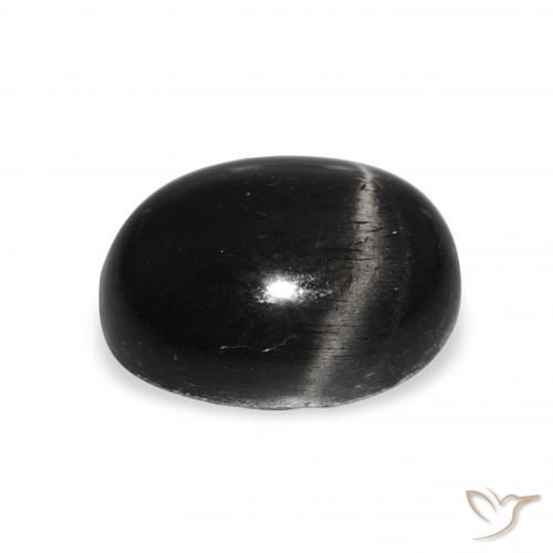 9,17 ctw natürlicher Schwarz Sterndiopsid, Oval, Lichtundurchlässig