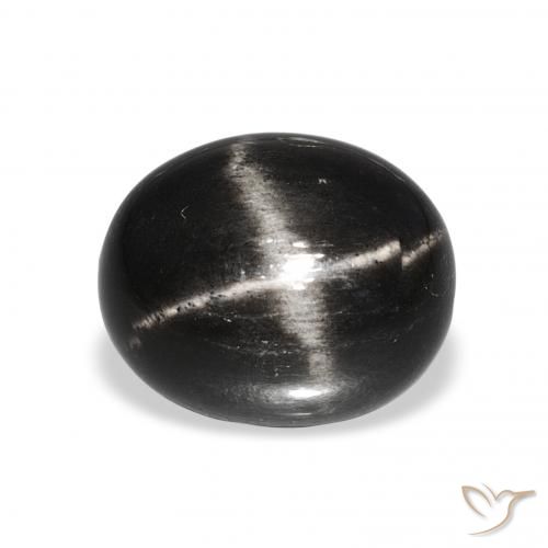7.29ct Schwarz Sterndiopsid, Oval, Lichtundurchlässig