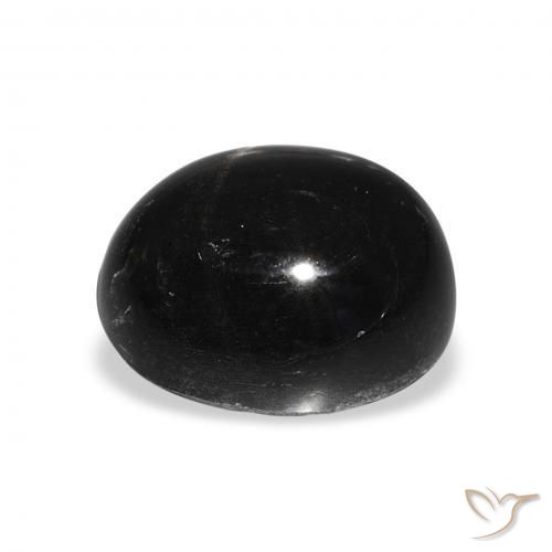 9,17 ctw natürlicher Schwarz Sterndiopsid, Oval, Lichtundurchlässig