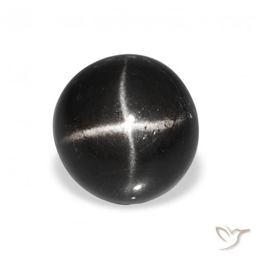 4.65ct Schwarz Sterndiopsid, Runden, Lichtundurchlässig