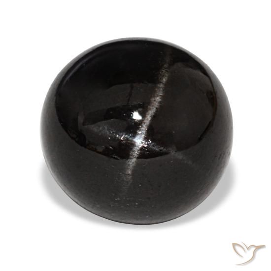 4.65ct Schwarzer Stern-Diopsid, Rund, Lichtundurchlässig