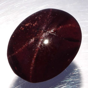 7,01 ctw natürlicher schwarzer Stern-Granat, Oval Schliff, Lichtdurchlässig