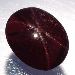 7,01 ctw natürlicher schwarzer Stern-Granat, Oval Schliff, Lichtdurchlässig