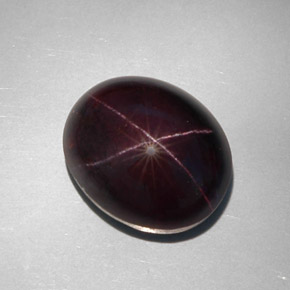34,12 ctw natürlicher schwarzer Stern-Granat, Oval Schliff, Lichtundurchlässig