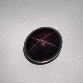 32,55 ctw natürlicher schwarzer Stern-Granat, Oval Schliff, Lichtundurchlässig
