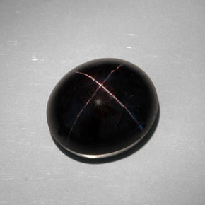 35,68 ctw natürlicher schwarzer Stern-Granat, Oval Schliff, Lichtundurchlässig