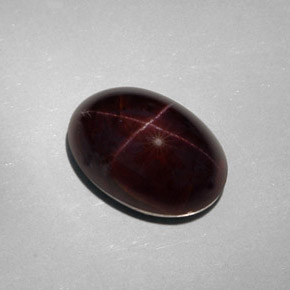 25,18 ctw natürlicher schwarzer Stern-Granat, Oval Schliff, Lichtundurchlässig