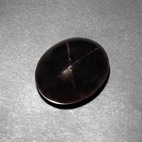 7,21 ctw natürlicher schwarzer Stern-Granat, Oval Schliff, Lichtundurchlässig
