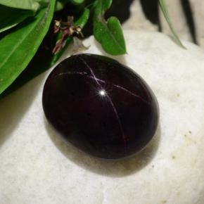 31,18 ctw natürlicher schwarzer Stern-Granat, Oval Schliff, Lichtundurchlässig