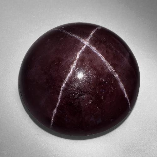 60,59 ctw natürlicher roter Stern-Granat, Rundschliff, Lichtundurchlässig