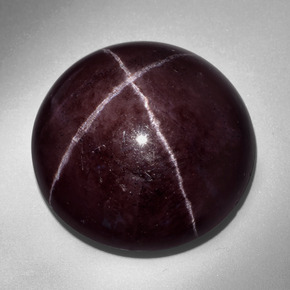 60,59 ctw natürlicher roter Stern-Granat, Rundschliff, Lichtundurchlässig