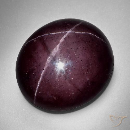 57.41ct Natürlicher dunkelrot Sterngranat, Oval, Lichtundurchlässig