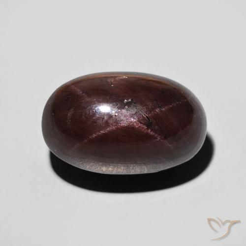 11.47ct Natürlicher dunkelrot Sterngranat, Oval, Lichtundurchlässig