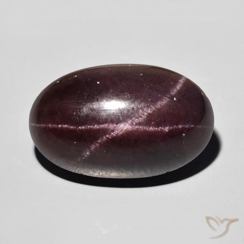 15.32ct Natürlicher dunkelrot Sterngranat, Oval, Lichtundurchlässig