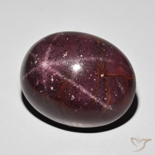 9,17 ctw natürlicher dunkelrot Sterngranat, Oval, Lichtundurchlässig