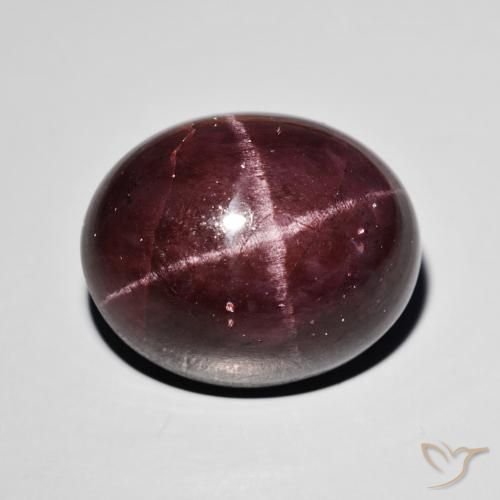 38.44ct Natürlicher dunkelrot Sterngranat, Oval, Lichtundurchlässig