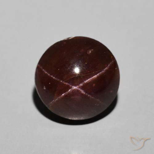 6.50ct Natürlicher dunkelrot Sterngranat, Runden, Lichtundurchlässig