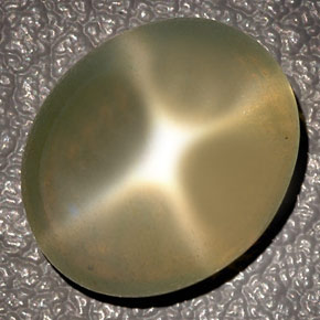 9,17 ctw natürlicher Creme Sternmondstein, Transparent, Transparent / Lichtdurchlässig