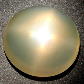 9,17 ctw natürlicher orange-creme Sternmondstein, Transparent, Transparent / Lichtdurchlässig