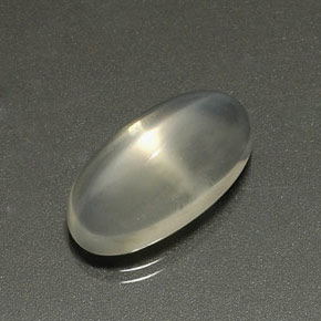 5,27 ctw natürlicher weißer Stern-Mondstein, Oval Schliff, Transparent