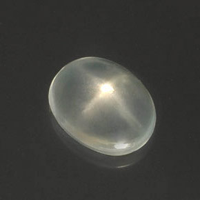 2,93 ctw natürlicher weißer Stern-Mondstein, Oval Schliff, Transparent