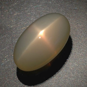 9,17 ctw natürlicher Creme Sternmondstein, Transparent, Transparent / Lichtdurchlässig