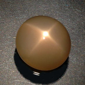 26,52 ctw natürlicher orangefarbener Stern-Mondstein, Transparent, Transparent / Lichtdurchlässig