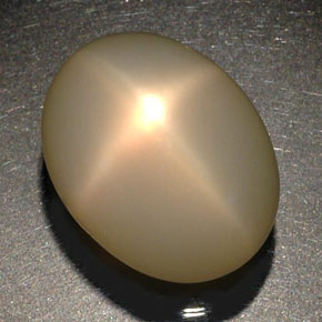56,38 ctw natürlicher cream Stern-Mondstein, Transparent, Transparent / Lichtdurchlässig