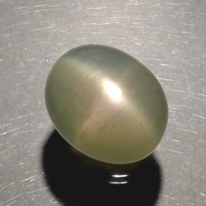 5,17 ctw natürlicher grüner Stern-Mondstein, Transparent, Transparent / Lichtdurchlässig
