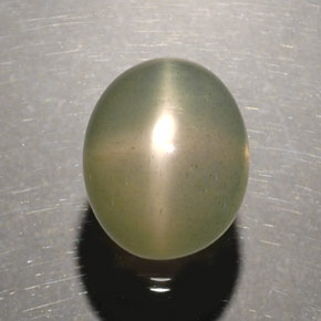 5,17 ctw natürlicher grüner Stern-Mondstein, Transparent, Transparent / Lichtdurchlässig