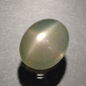 5,17 ctw natürlicher grüner Stern-Mondstein, Transparent, Transparent / Lichtdurchlässig