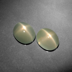  ct natürliche grüner Stern-Mondstein-Edelsteine, Transparent, Transparent / Lichtdurchlässig
