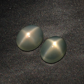  ct natürliche grüner Stern-Mondstein-Edelsteine, Transparent, Transparent / Lichtdurchlässig