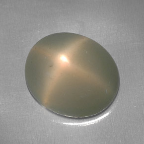 5,95 ctw natürlicher cream Stern-Mondstein, Transparent, Transparent / Lichtdurchlässig